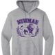 Hooded sweatshirt with the word "Newman" on it and a graphic of a lion.